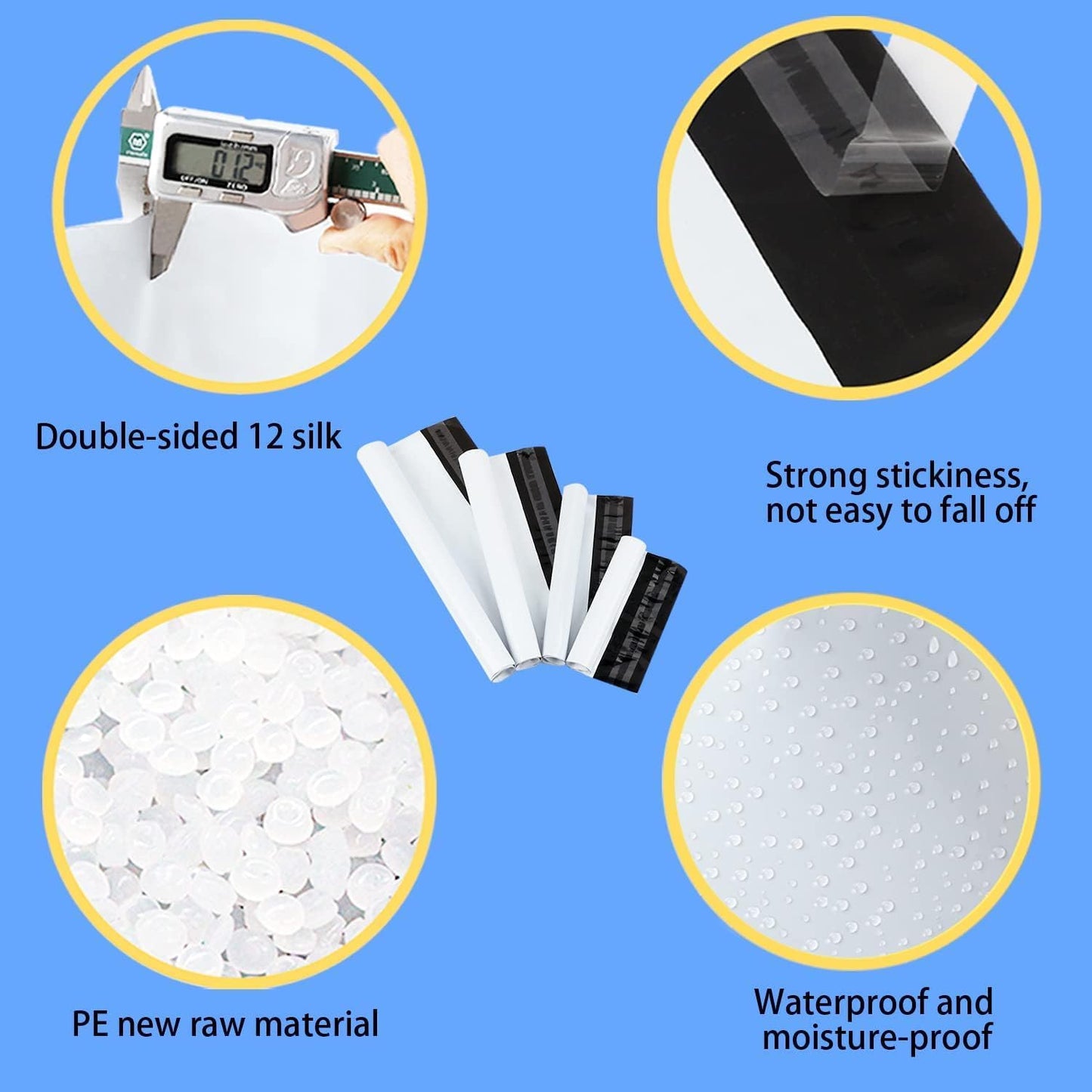 newlng Poly Mailers Shipping Bags Mailing bags 200pcs 10x13" / 250x350mm White Shipping Envelopes Self-sealing Adhesive Waterproof and Tear-Proof Packaging Bags Poly Bag for Clothing Books Gift