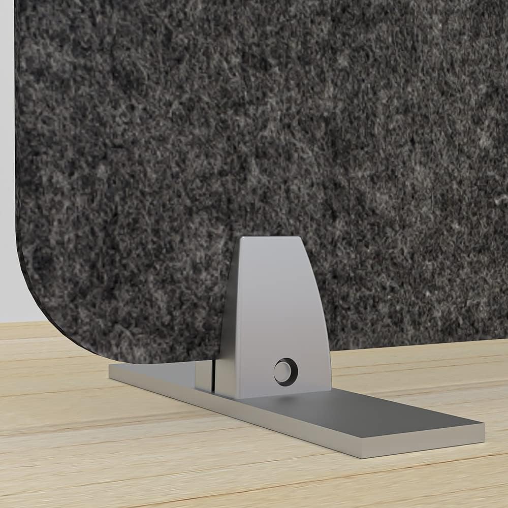 Freestanding Acoustic Desk Divider with Mount | Eco-Friendly Privacy Screen Panel | Noise Reducing Desk Partition | Tackboard Option & Easy to Install | Made from Recycled Plastic | Purple - 18" X 59"