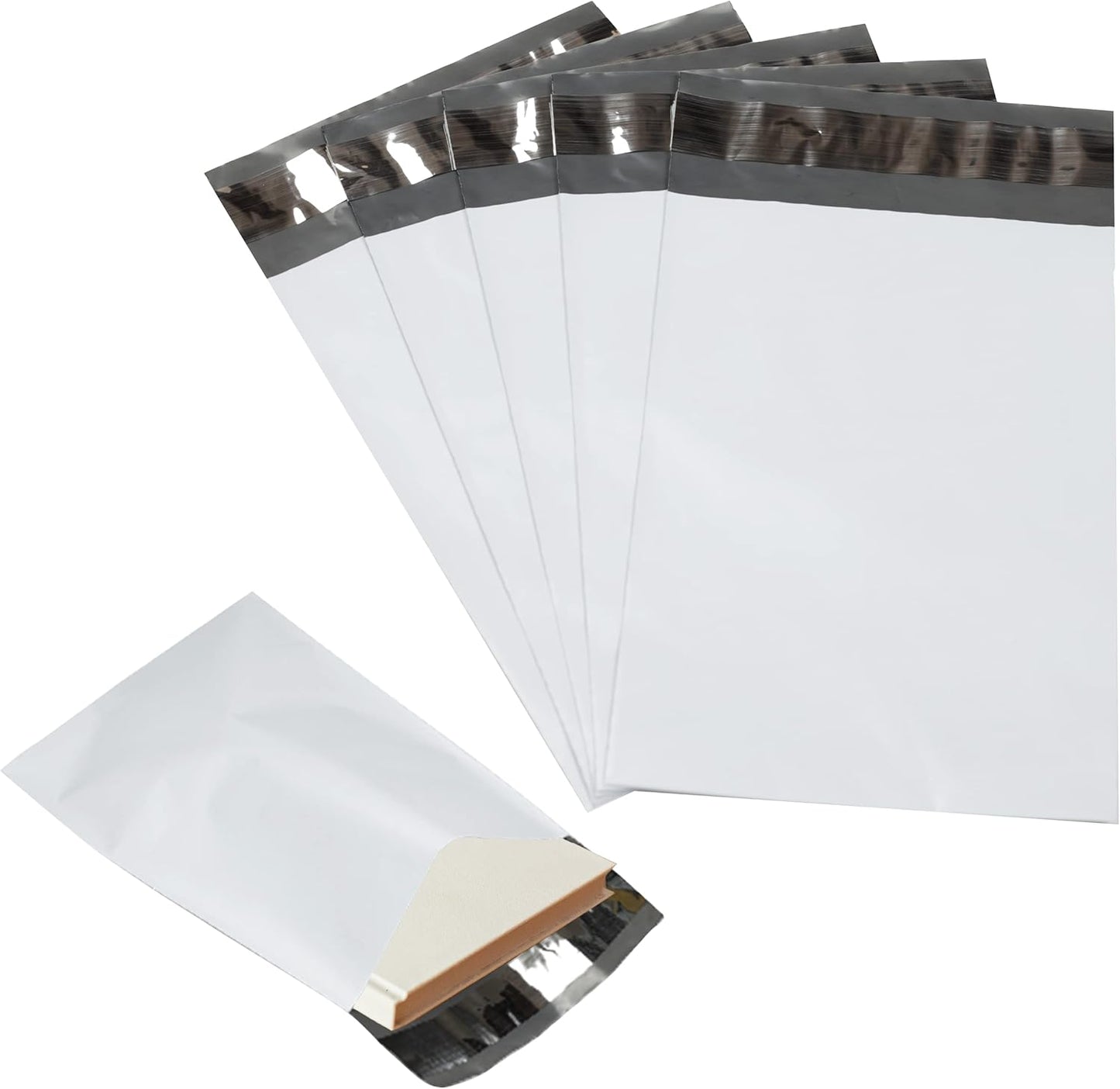 1500 Pack Secure Seal White Poly Mailers Shipping Bags - Safe Shipping with 14x17 Mailers Poly Bags - E-Commerce Poly Bags for Shipping - Self Sealing 2 Mil Poly Shipping Envelopes