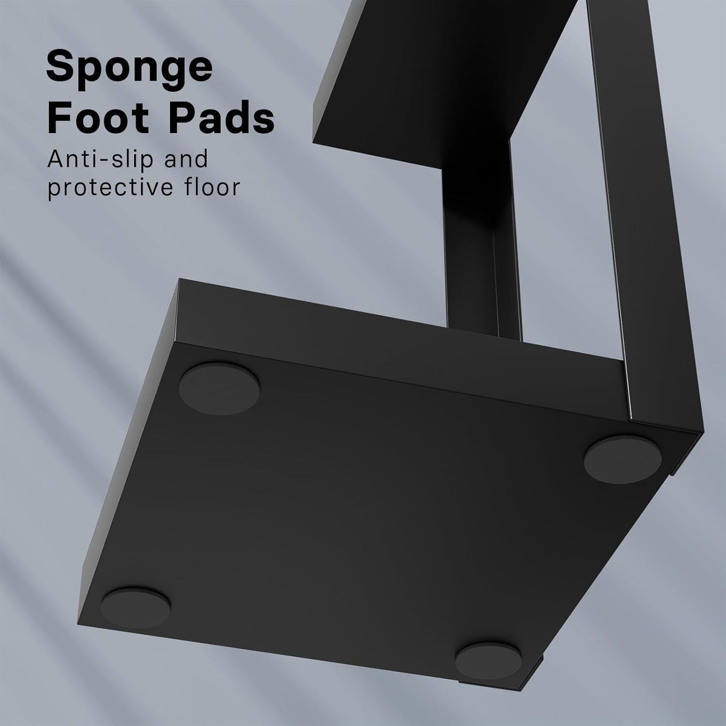 Umbrella Stand, Steel Umbrella Holder Rack with Small Shelf, for Entryway, Office, 4 Hooks, Black