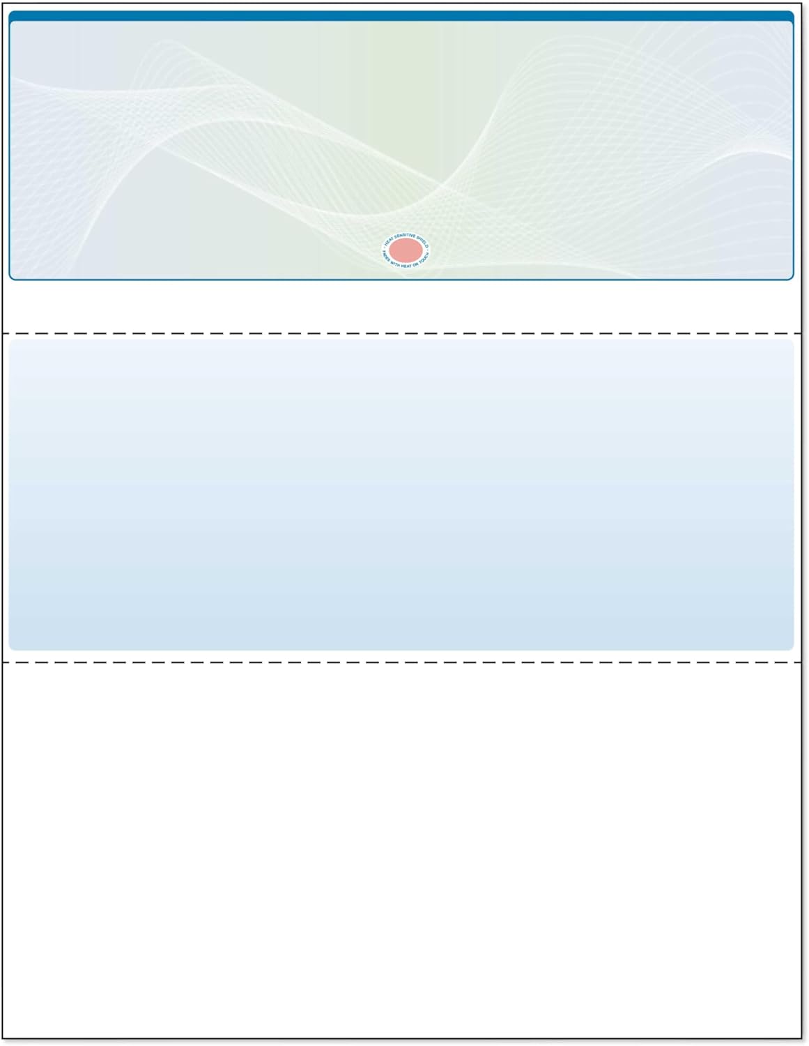 DocuGard Blue/Green Premier Prismatic Top High Security Check Paper - New - 17 Security Features - Laser/Inkjet Printer Compatible - 500 Blank Business Checks (04570)