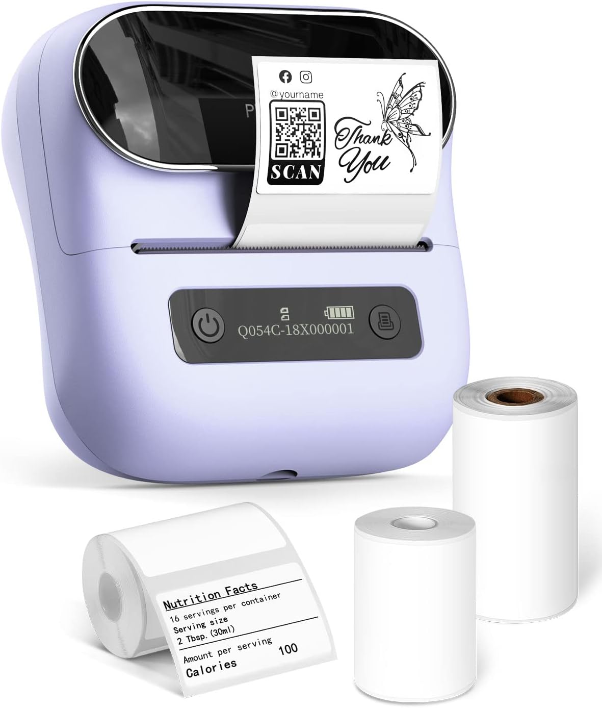 Phomemo Label Maker, Bluetooth Thermal Printer for Barcode, Address, Home, Mailing, Small Business,Clothing, Portable Label Maker Machine with 3 Label