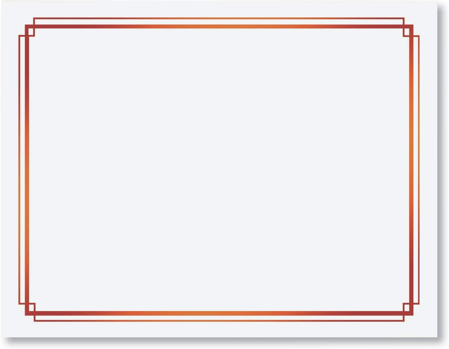 PaperDirect Foil Elegance Specialty Certificates, 50 Sheets of 38lb White Paper, 8½" x 11", Double Red Foil Border, Perfect for Awards, Students, Employees, Volunteers, Course Completion, Diplomas