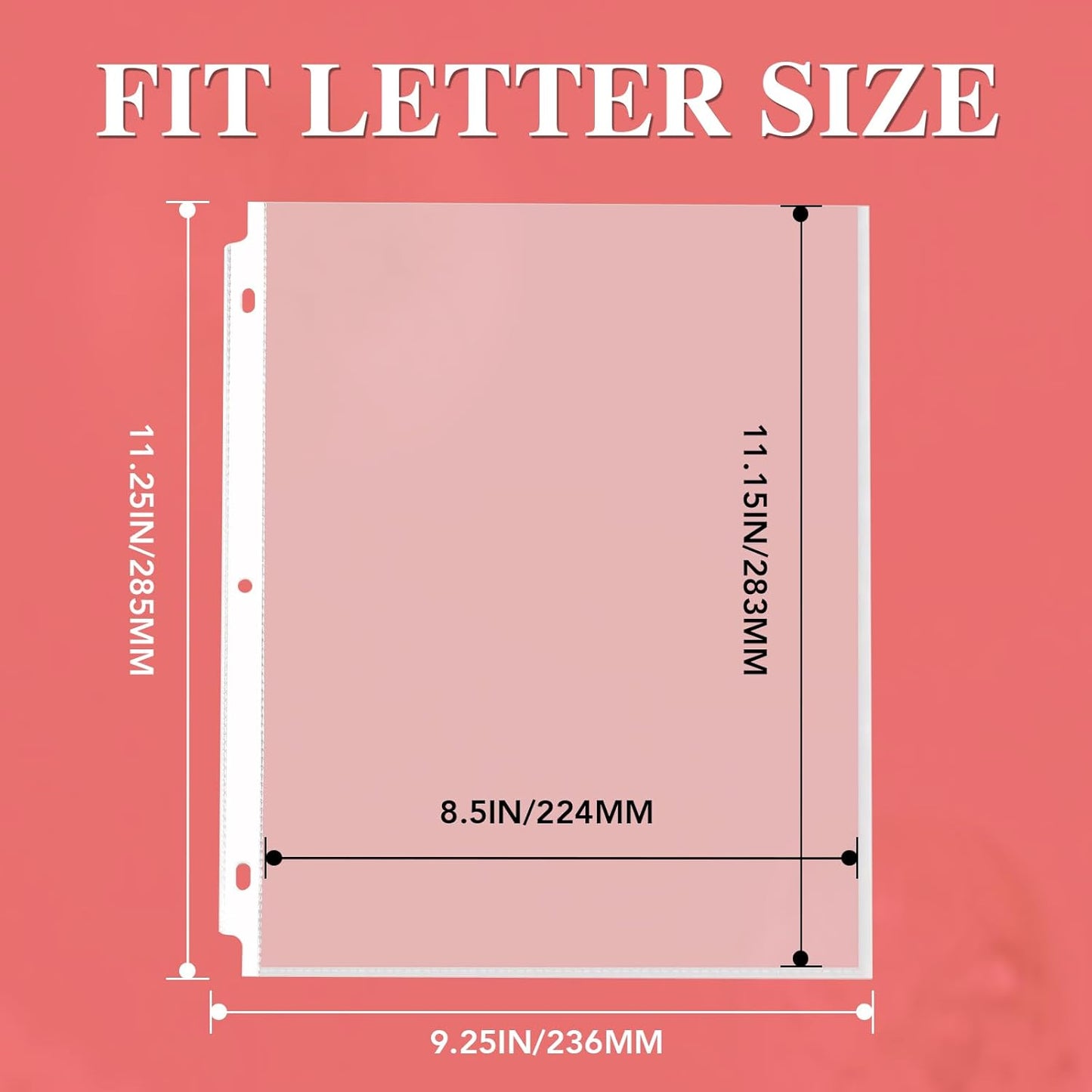 900 Pack Sheet Protectors 8.5 x 11 inch Clear Page Protectors for 3 Ring Binder, Plastic Sleeves for Papers, Document