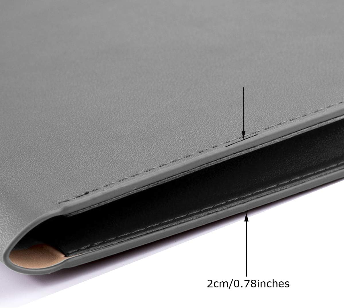 Enyuwlcm PU Leather A4 File Folder Document Holder Waterproof Portfolio Envelope Folder Case with Invisible Magnetic Closure Gray