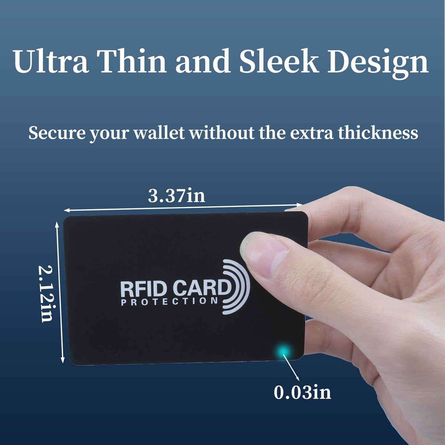 RFID Blocking Card, Contactless Bank Debit Credit Card Passport Protector, One Blocked Card Protects Entire Wallet Purse, ID/IC ATM Card Blocking for Wallet Protection(20 Pack)