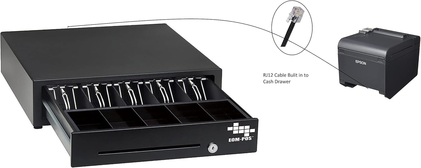 Hardware Bundle for Square - Cash Drawer and Thermal Receipt Printer,[Compatible with Square Stand and Square Register]