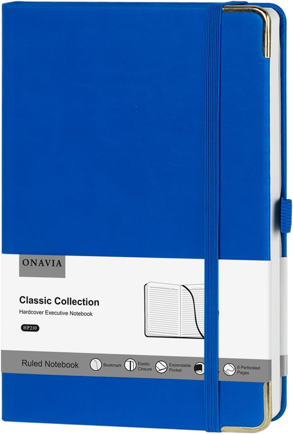 A5 Lined Journal Notebook - 100 GSM Thick Paper, Hardcover Journaling Notebook for Writing, Work, Travel, School, College Ruled Journal for Women Men, PU Leather Note Book,5.5”x8.3”- Klein Blue