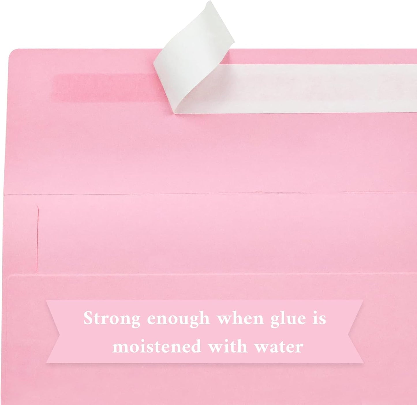 50 Pack #10 Business Envelopes, Pink Standard Envelopes Self Seal, Letter Size Business Mailing Envelopes for Checks Letters Invoices Statements Birthday Graduation Wedding, 4 1/8 x 9 1/2 Inch