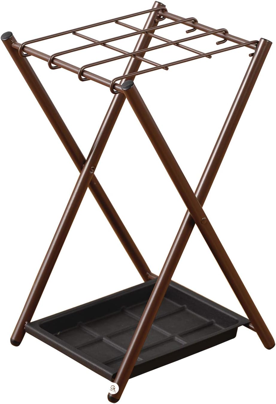 Folding Umbrella Storage Stand Rack Holder Organizer Bin for Entryway Home Commercial Office Décor with Drip Tray