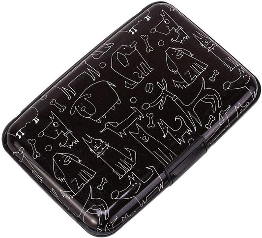 ELFISH Mini RFID Aluminum Wallet Credit Cards Holder Business Card Case Metal ID Case for Men Women (Animal)