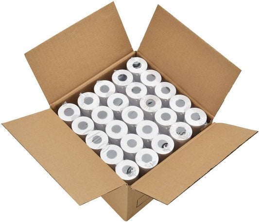 MFLABEL Thermal POS Receipt Paper Rolls - 2 1/4" x 50' (57mm x 15.3m) - 200 Rolls Bulk Pack - High Sensitivity Thermal Paper for Cash Registers, Credit Card Machines & POS Systems - 1/2" Core