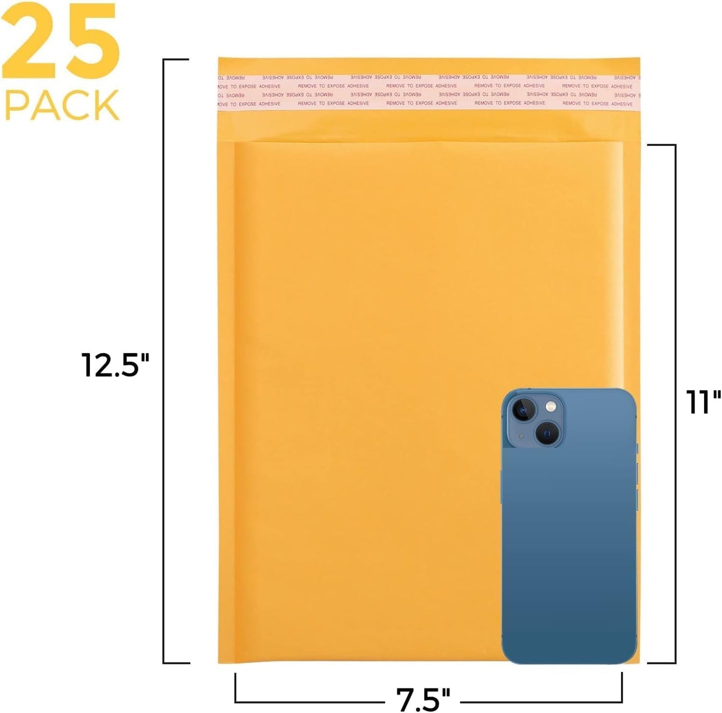 Fuxury Kraft Bubble Mailers 7.25x12 Inch 250 Pack, Strong Adhesion Padded Envelopes,Self Seal Bubble Envelopes, Waterproof Cushioned Mailers for Small Business,Bulk Yellow