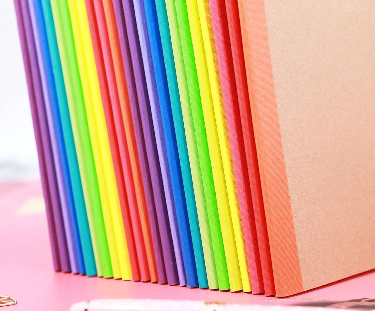 48 Pack A5 Kraf Notebooks Lined Journal Bulk Writing Diary Subject Notebooks Planner with Thick Paper, 60 Pages, 30 Sheets, 8.3x5.5 inch