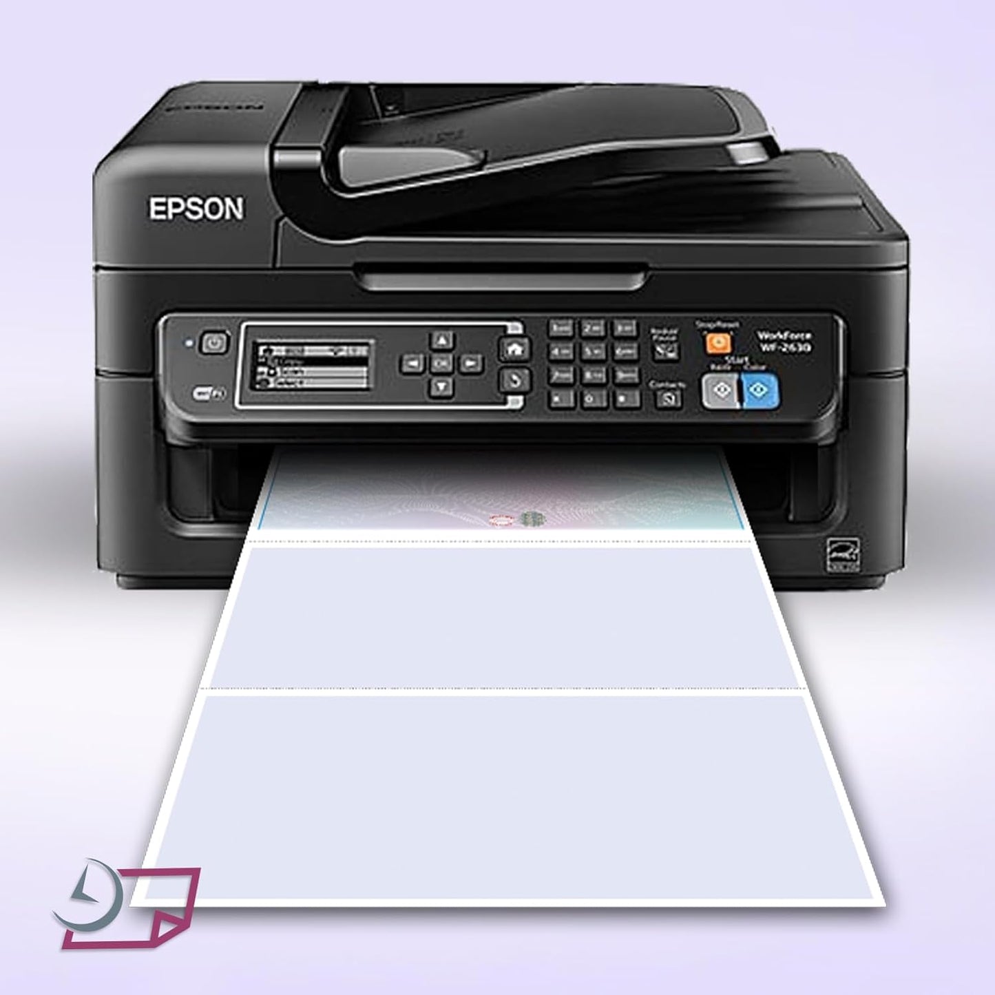 NextDayLabels - Blank Hologram Premium Laser Computer Checks, High-Security Check Paper with 3 Colors: Blue, Red, and Green. Check on top with Perforated vouchers. (Pack of 500 Checks)