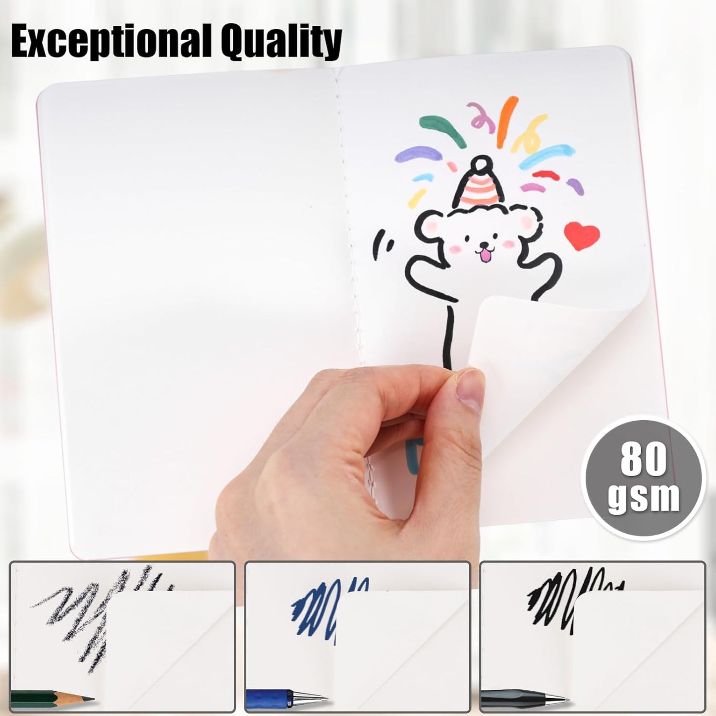 Koogel 56 Pack Mini Notebooks Bulk, Blank Small Pocket Notepads 3.5 x 5.5 Inch Memo Notepad Journals for Traveler Kids Students School Office Supplies