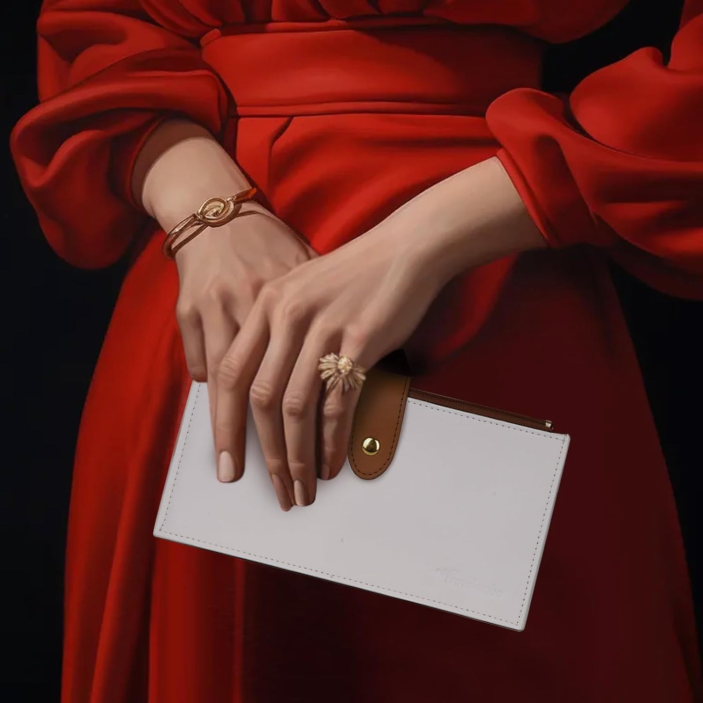 Travelambo RFID Wallet Women Large Size Bifold Multi Card Wallet Case with Zipper Pocke Credit Card Holder for Women