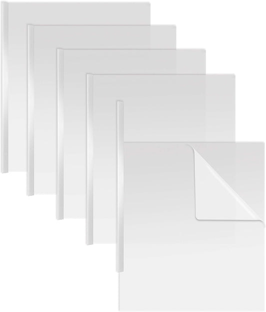 Better Office Products Sliding Bar Clear Report Covers, 50 Per Box, White Slider Bars, Durable 5 mil Poly Thickness, Letter Size, Transparent Report Covers with White Slider Bars, Box of 50