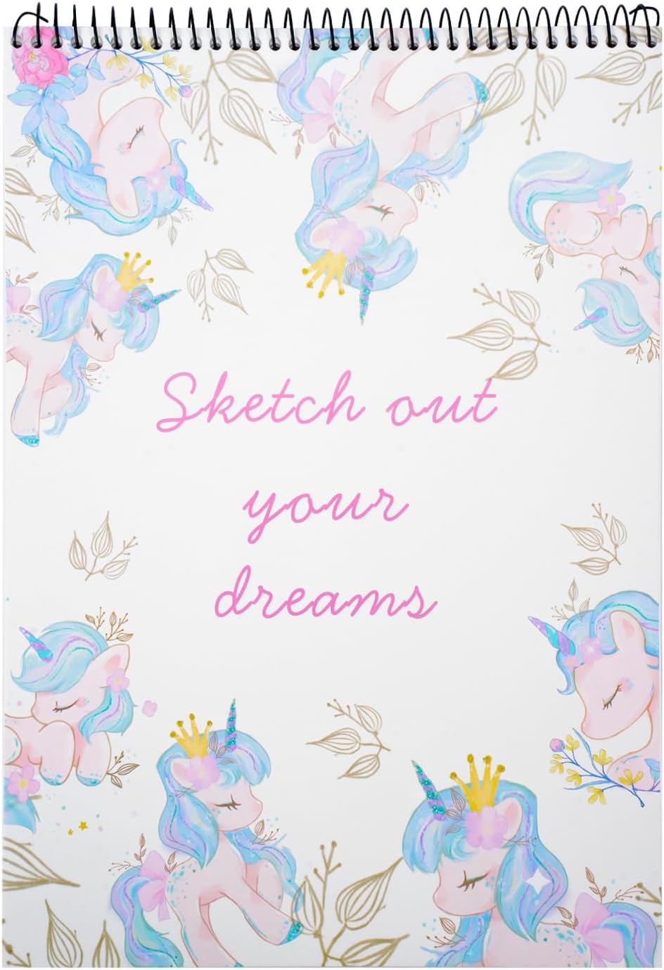 MEMX Sketch Book for Kids, 8”X11.5” 100 Pages(110gsm), Spiral Bound Artist Sketch Pad, Durable Acid Free Sketchbook for Painting, Sketching or Doodling, Best Gifts for Drawing Boys and Girls, White