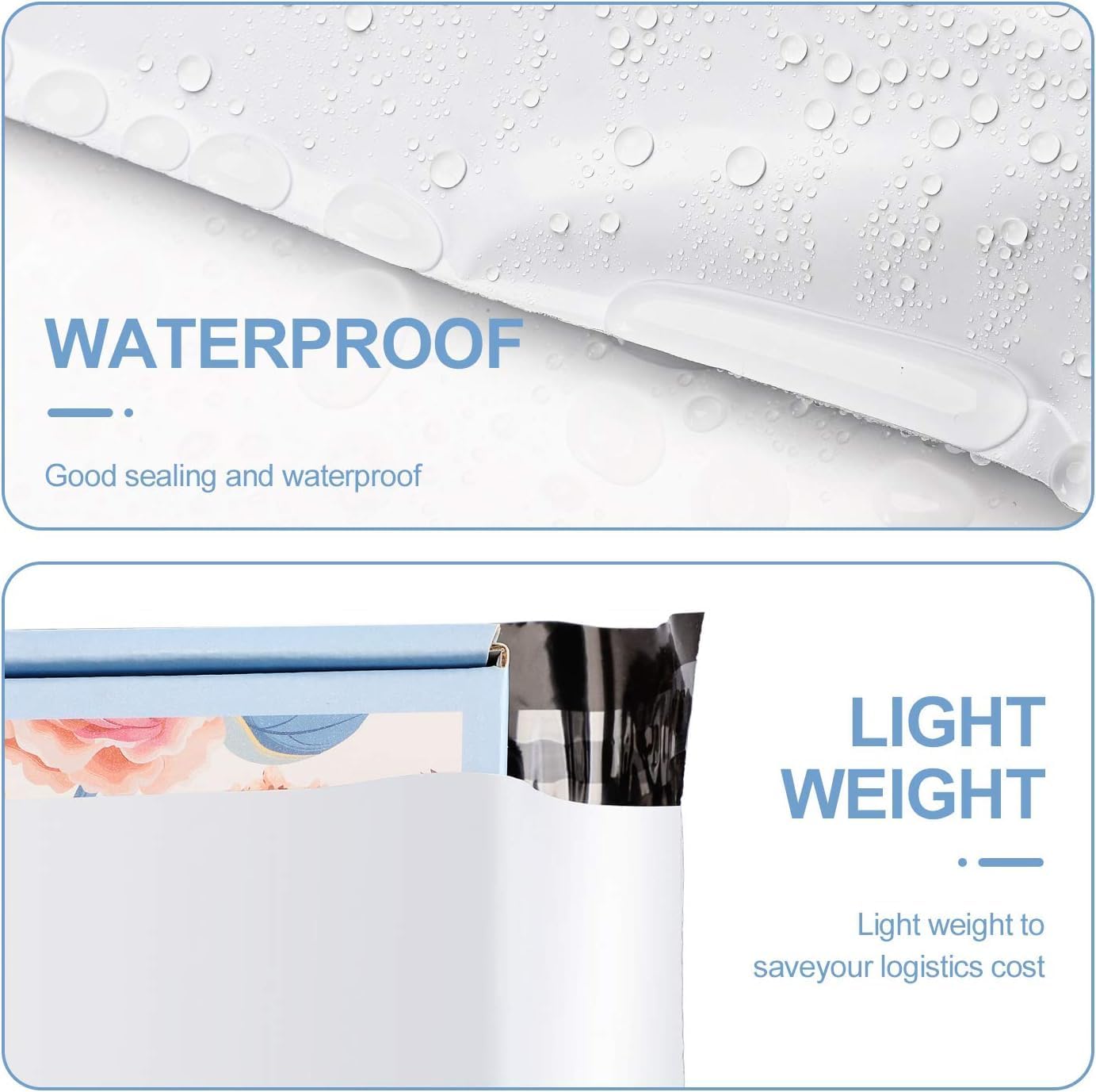 Metronic Poly Mailers 6x9 1200 Pack White, Small Shipping Bags Bulk Mailing Envelopes for Small Business, Mailers Poly Bags for Shipping Self Seal Waterproof, Mailing Bag Packaging Bags