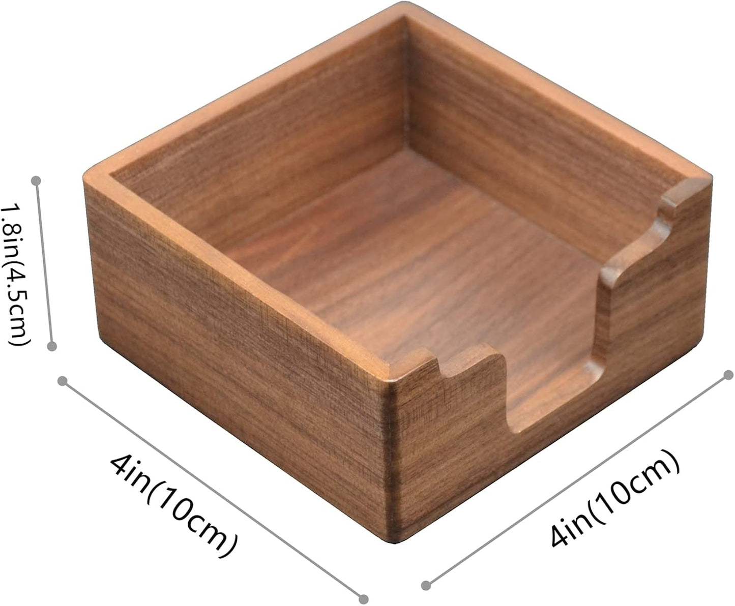 Bamber Sticky Note Holder Cute for Desk Walnut Wood Notepad Holder Organizer for Office School Home, Pack of 2