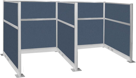 Versare Pre-Configured Hush Panel Electric Cubicle | Workstation Divider Walls | Cubicle Privacy Panels | Office Partition Walls