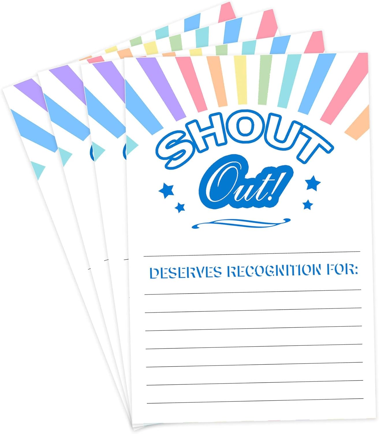 Hodmopli 100 Count Shout Out Cards For Employees,4×6 Inch Encouragement Card Office Staff, and Students - Appreciation and Recognition Reward Cards For School or Work Bulletin Board