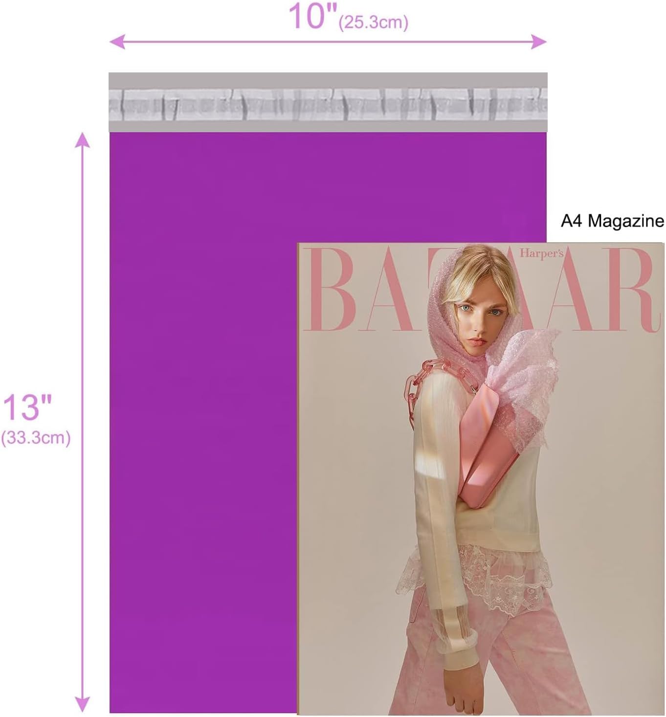 Metronic Poly Mailers 10x13 100 PC, Small Shipping Bags Mailing Envelopes Self Seal, Mailers Poly Bags for Shipping Waterproof and Tear-Proof, Mailing Bag Packaging Bags for Small Business, Purple