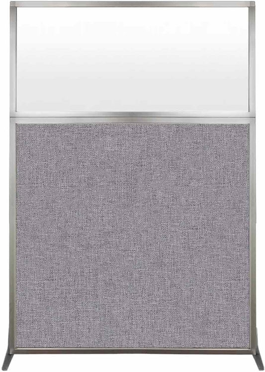 Versare Hush Screen Portable Room Divider | Workstation Wall Divider | Freestanding Privacy Hush Panels | Frosted Windows | Fabric Office Divider Screen | Great for Room Separation