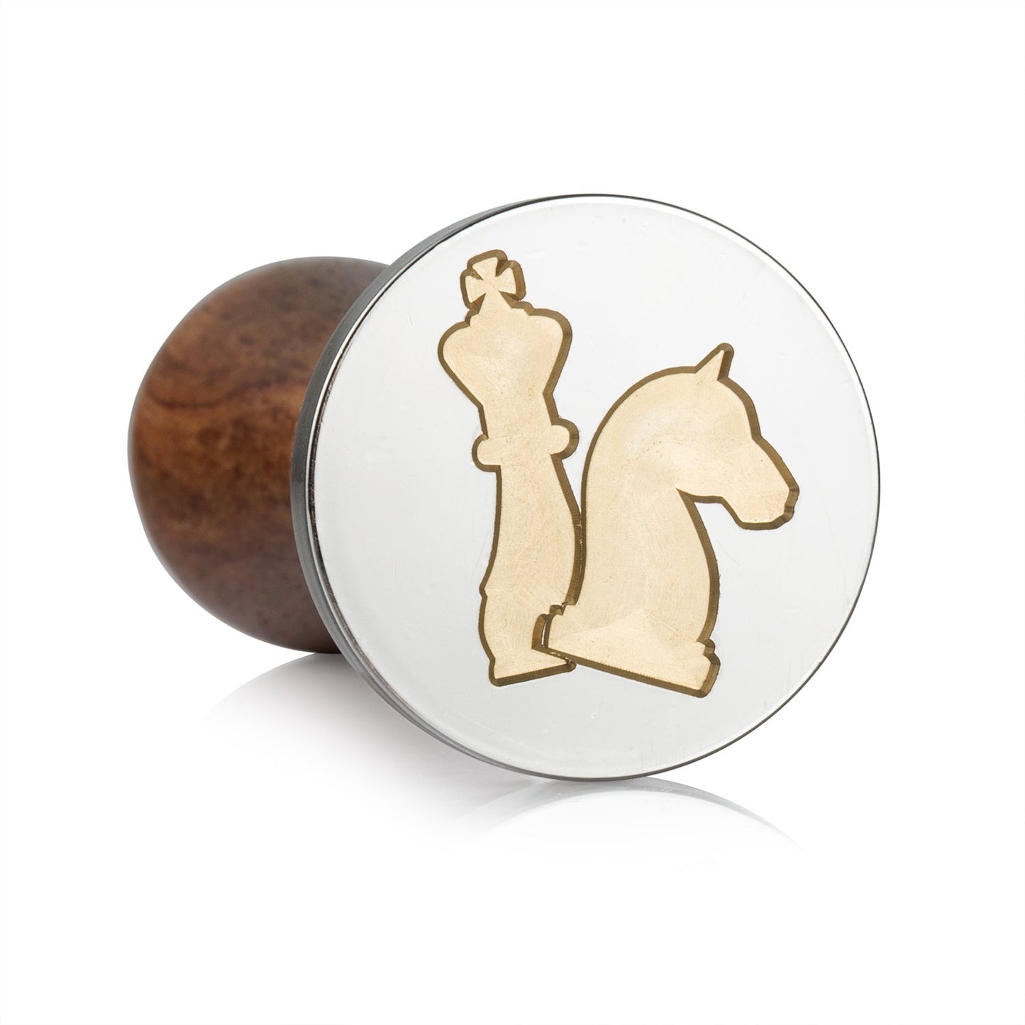 Mceal Wax Seal Stamp,Silver Brass Head with Rosewood Handle, 1.2"(30mm) Dia (Chess)
