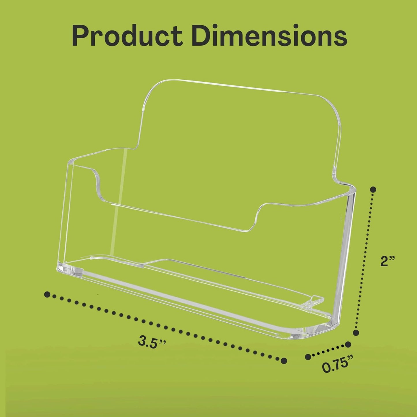 Acrylic Business Card Holder for Desk - Gift & Business Card Display Stand, Sleek & Durable Card Holder Display for Office, Home & Retail Use, Fits 50 Business Cards, 6 Pack - Clear