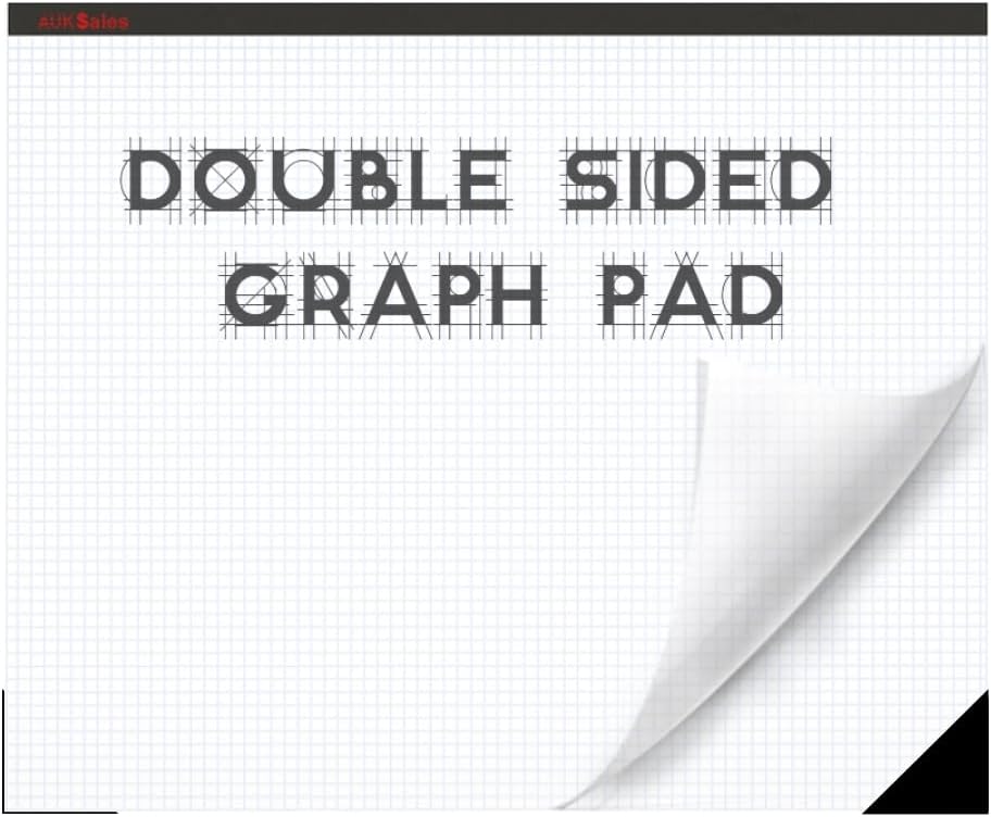 Graph Paper Pad 22"x17", 50 Sheets, Double Sided, 1/4 Inch Grid, 80 GSM, Engineering Drafting Paper for Designers, Blueprint Sketching, Grid-Based Graphing for Architecture, School, Office
