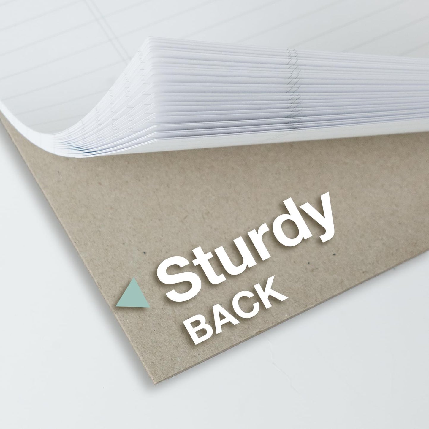 POPRUN White Legal Pads 8.5 x 11.75 Wide Ruled, 100GSM Writing Paper Pad, Bulk Lined Notepad Notebooks for Work School, Classroom Office Supplies, 6 Pack