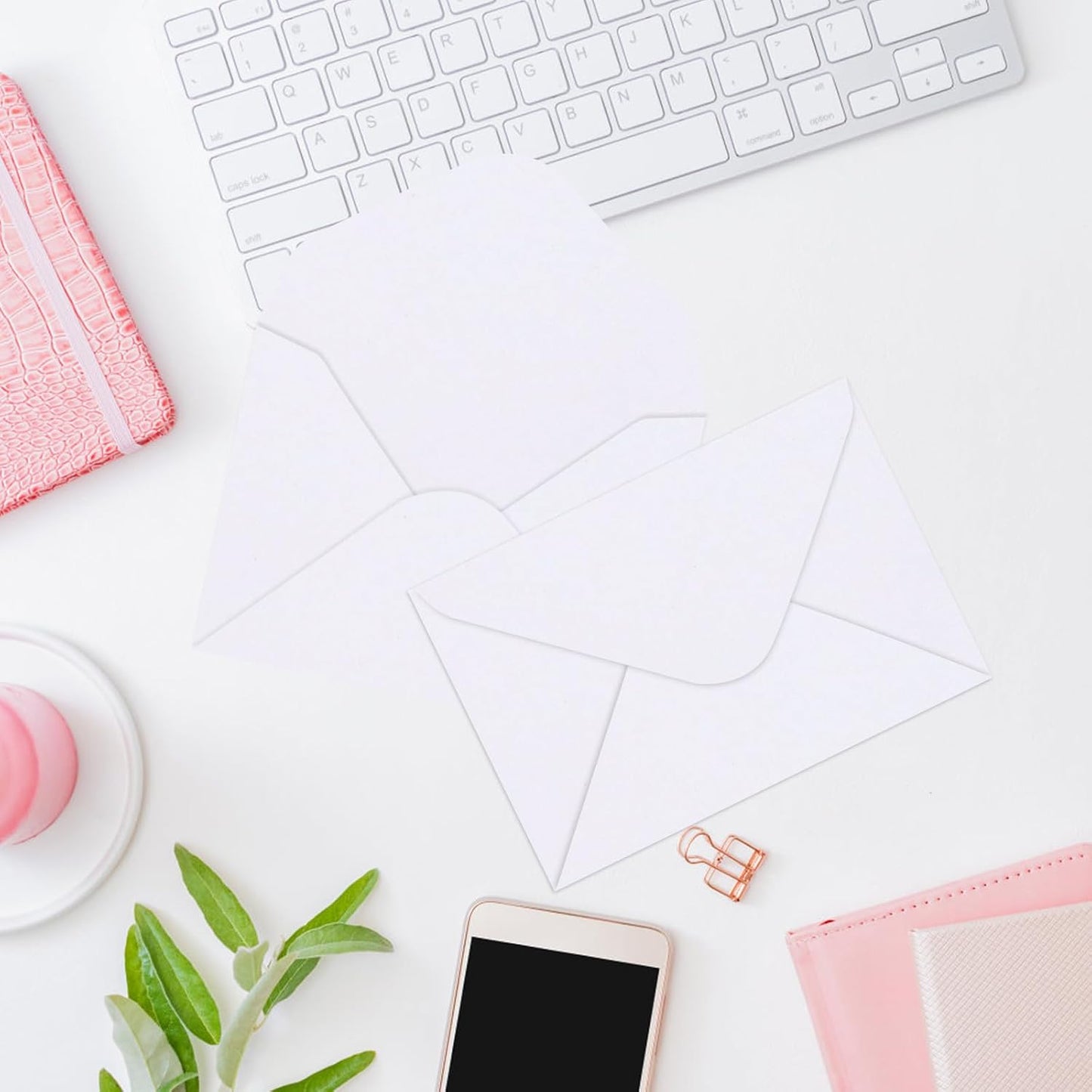 180 Packs Gift Card Mini Envelopes Small Envelope with Gummed Seal, Paper Business Card Envelopes, Bulk Tiny Envelope Pockets for Small Note Cards, 4 x 2.7 Inches (White)