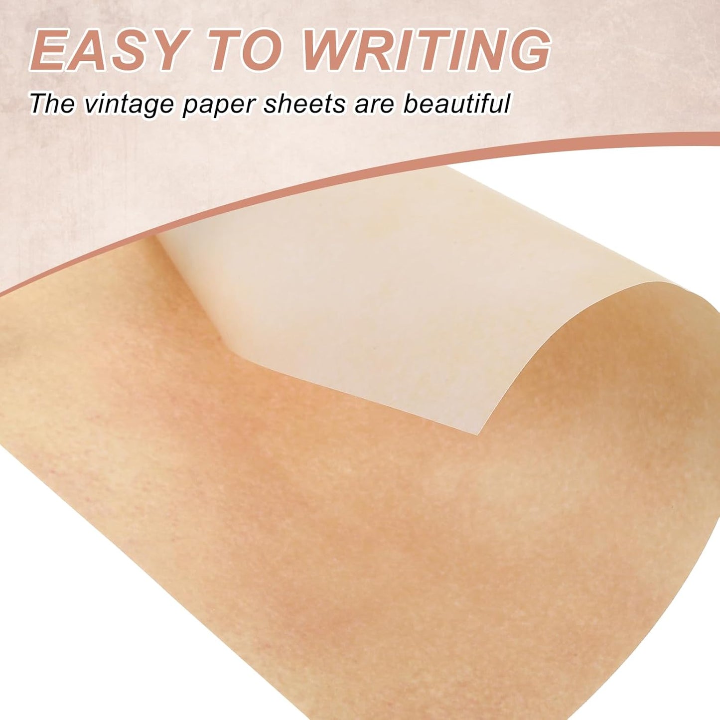 MECCANIXITY 24 Sheets Vintage Cotton Paper Printer Edge Paper Thick 120 GSM, Classic for Letter Writing, Invitations, Wedding-8 x 11 Inch,Textured White