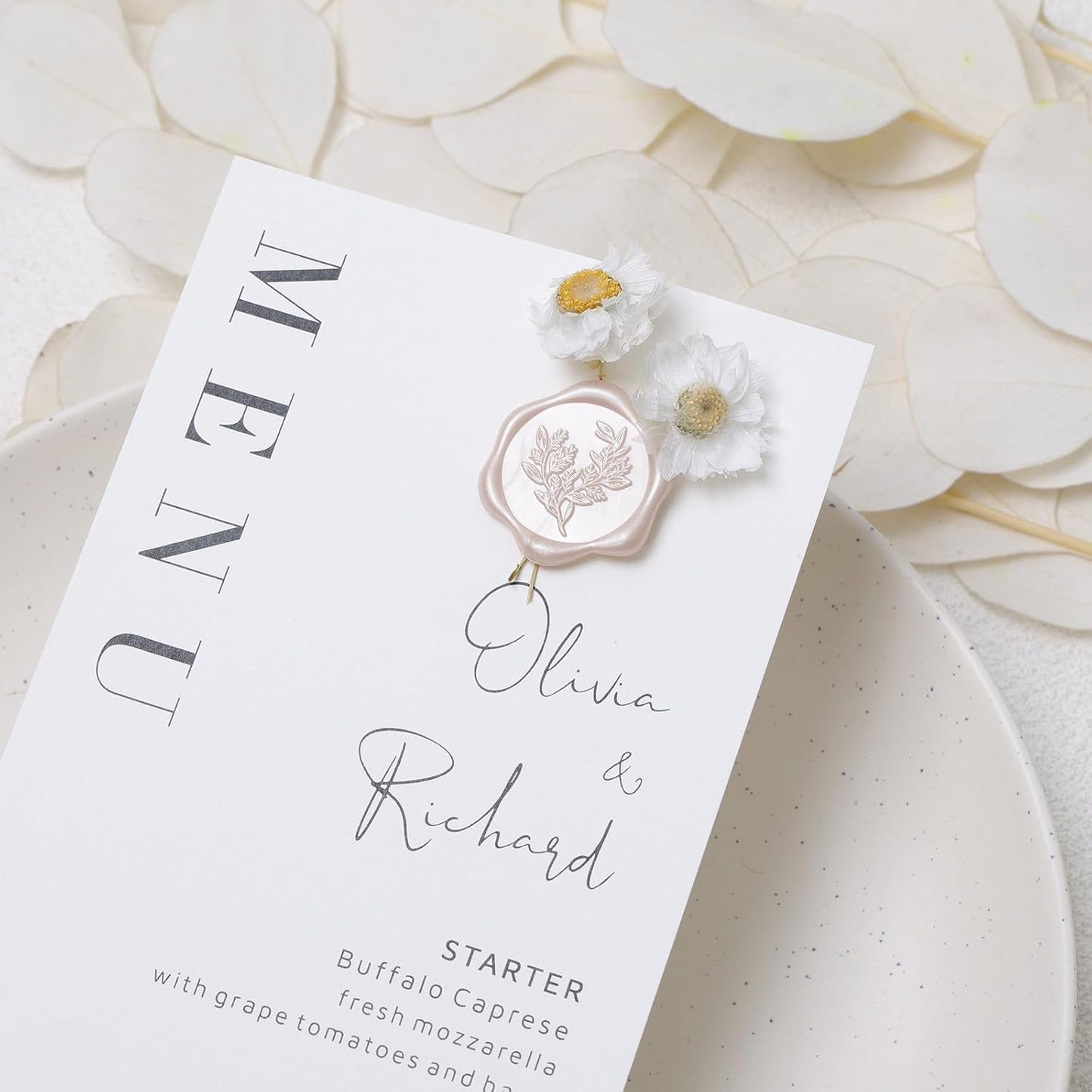 UNIQOOO Wax Seal Stickers - (3 Designs in 1 Pack) Wedding Invitation Envelope Seal Stickers, 60 Pcs Self-Adhesive Stickers, Perfect for Invitation, Christmas, Gift Wrapping (Champagne)