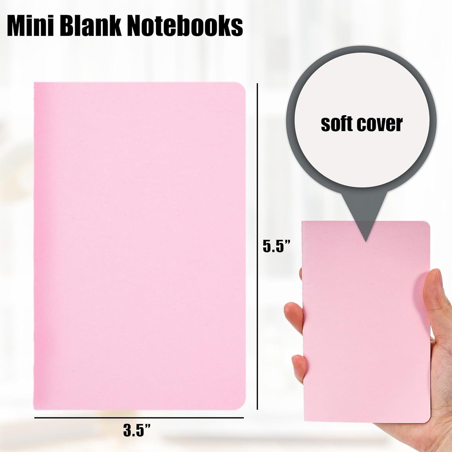 Koogel 40PCS Pocket Notebooks, Mini Blank Notebooks 3.5 x 5.5 Inch Notepads Journals 20 Colors for Students Traveler School Supplies Office