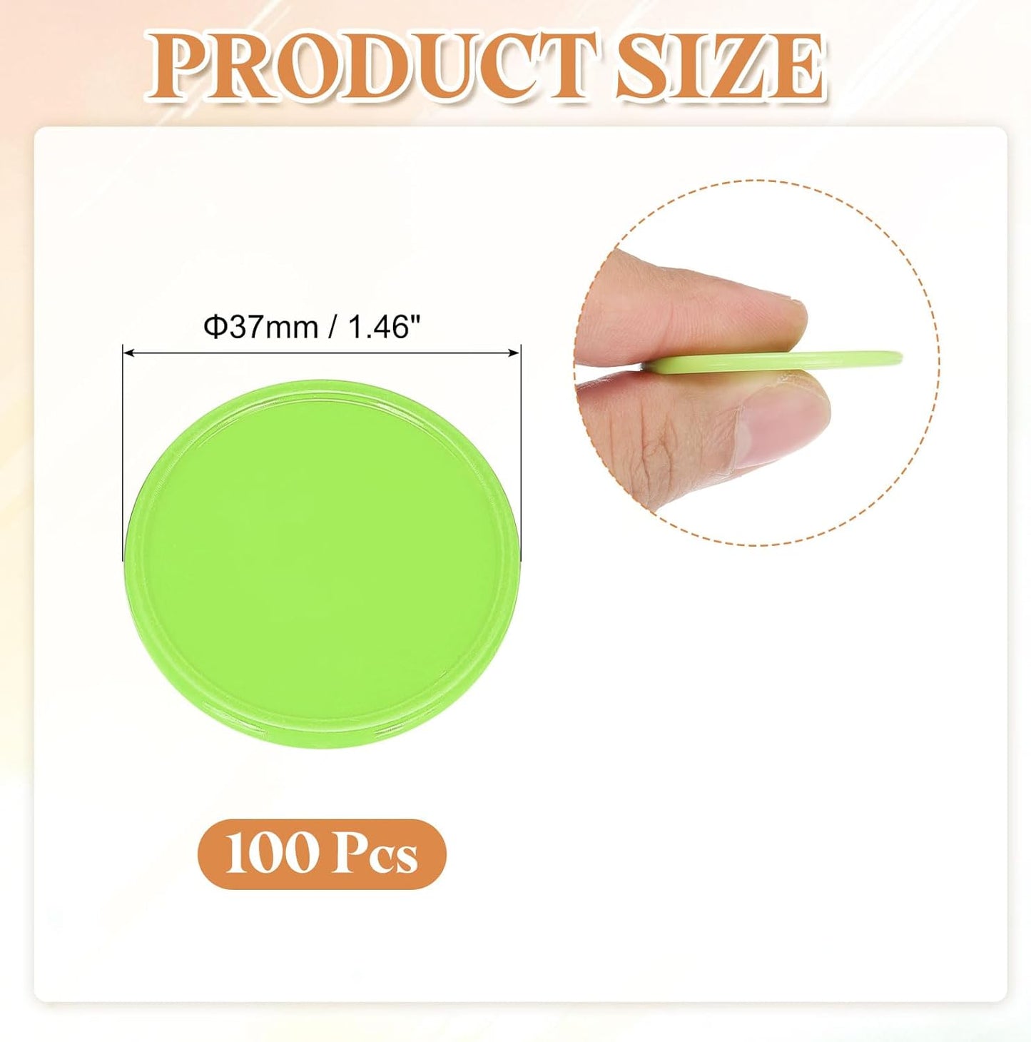 uxcell Plastic Poker Chips, Learning Counters Counting Counters Disks Markers Opaque Game Tokens for Game Play Math Counting