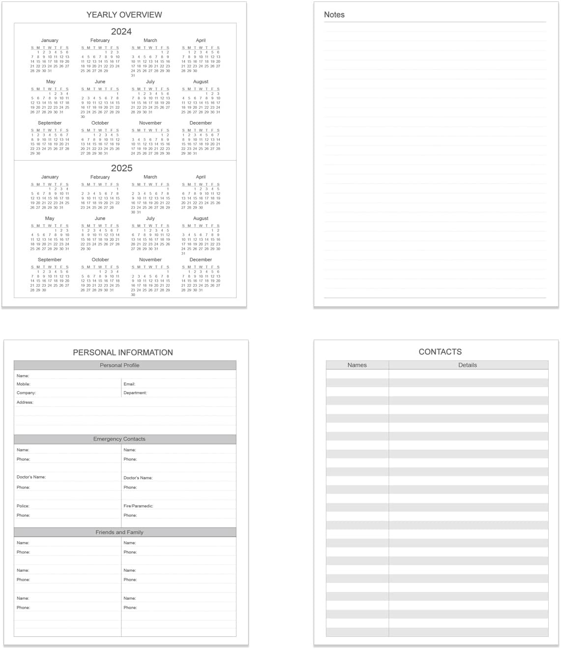 Engineering Notebook/Engineer Graph Paper Notebook - (.25" Grid Format), Lab Notebook Quad Ruled Book with Grid Pages: Table of Contents for Chemistry, Physics, 8" x 10", Spiral Bound, Blue Flower