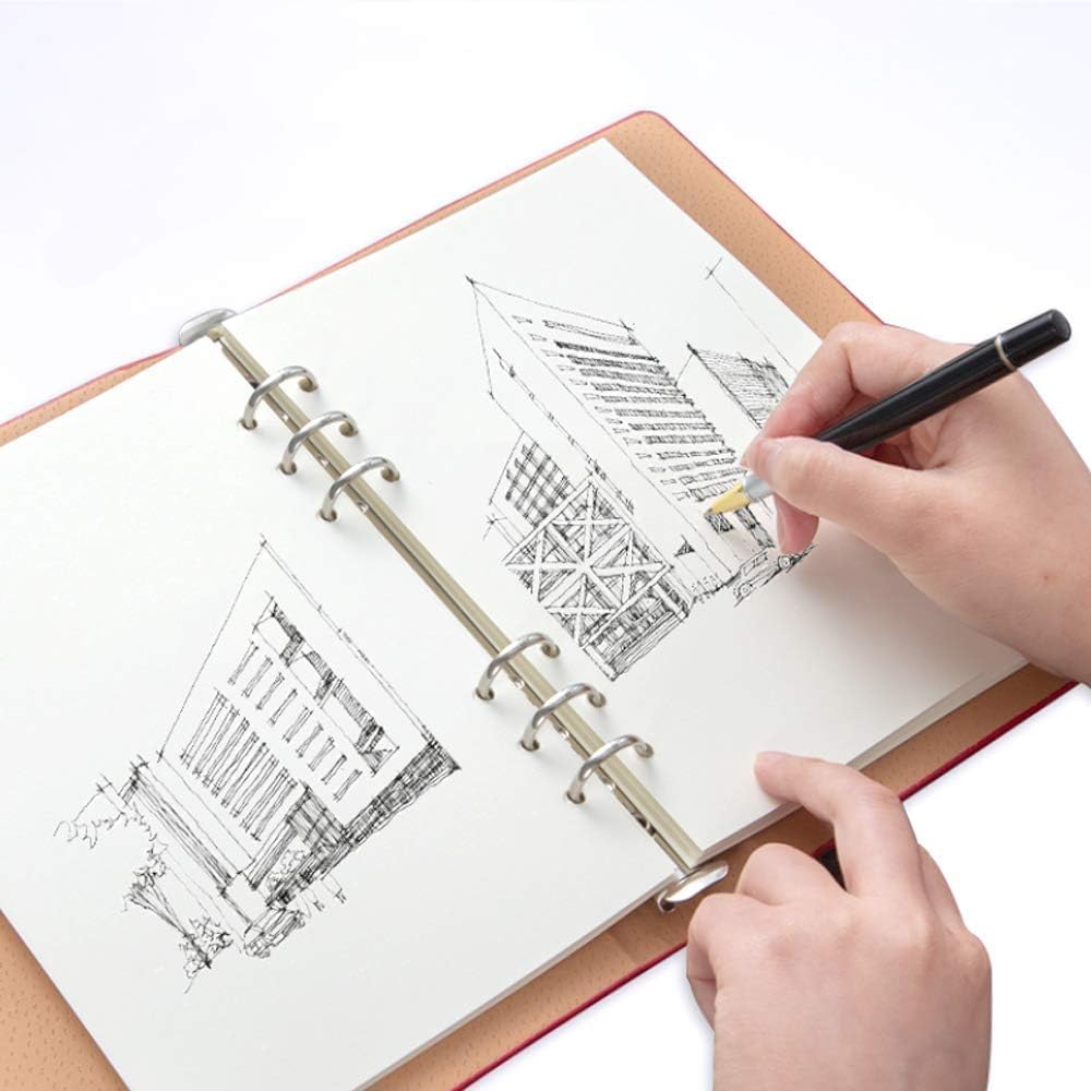 (5-Pack) A5 Blank Paper, Refills for Filofax Planner, Organizer, Binders, 6 Hole Punched, Total 500 Sheets/1000 Pages, 100gsm, White, 5.8 x 8.2 Inch, 6 Hole Filler Paper