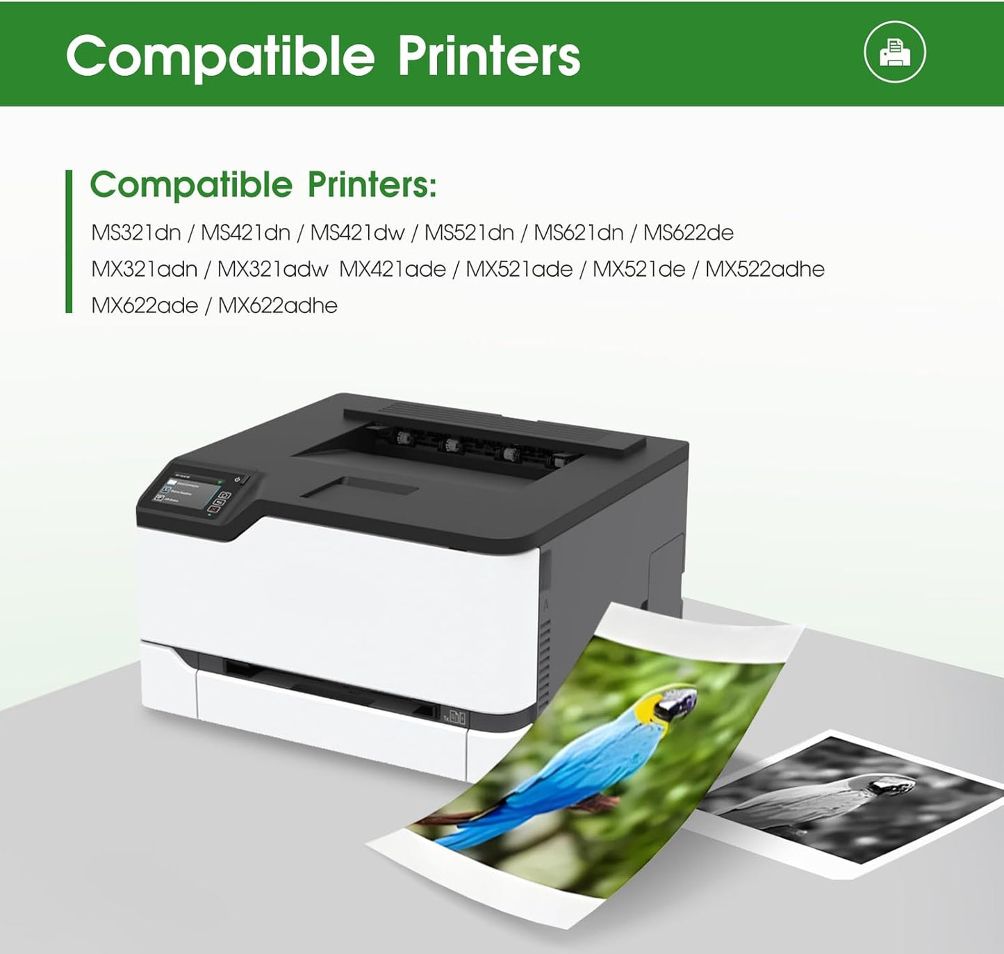 LLAOLLAO 56F1H00 Toner Replacement for Lexmark 56F1H00 Black Toner Cartridge High Yield for MS321 MS521 MS421 MS621 MS622 MX321 MX421 MX521 MX522 MX622 Laser Printer (15000 Pages)