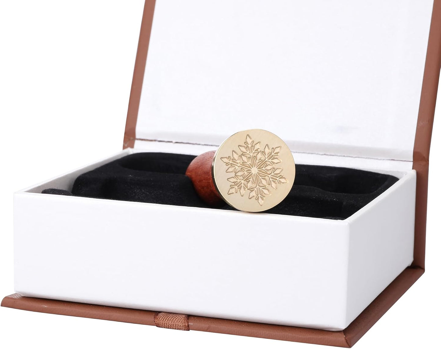 Yoption Christmas Wax Seal Stamp Gift Box Kit, 6pcs Sealing Wax Stamp Heads with 1 Wooden Hilt Set for Party Invitation Card Gift Decoration (Merry Christmas Series)