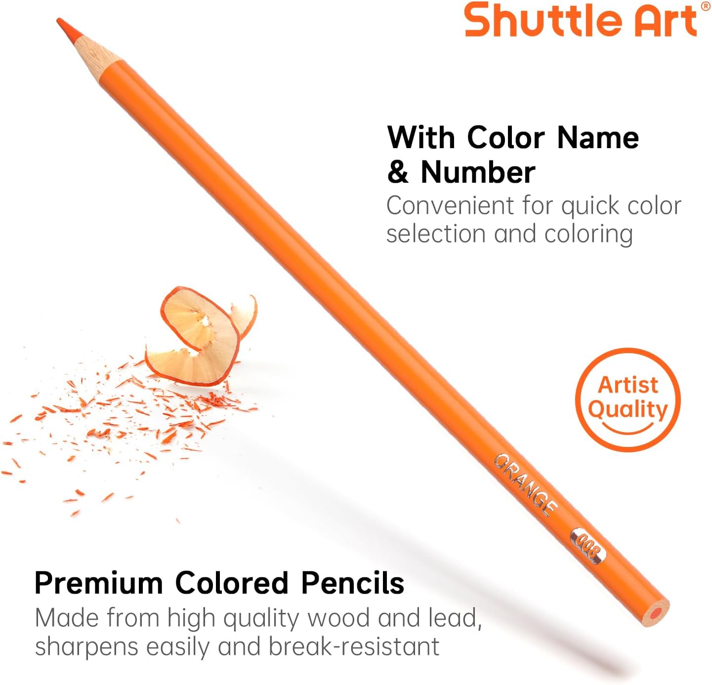 Shuttle Art 504 Colored Pencils Bulk, 12 Vibrant Colors, Pack of 42, Pre-sharpened Coloring Pencils, Wood Colored Pencil for Kids Teachers, Classroom Essentials, Back to School Supplies
