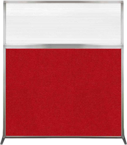 Versare Hush Screen Portable Room Divider | Workstation Wall Divider | Freestanding Privacy Hush Panels | Clear Fluted Windows | Fabric Office Divider Screen | Great for Room Separation