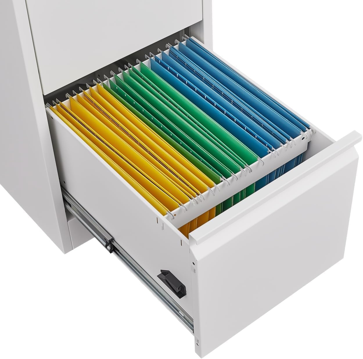 4 Drawer File Cabinet with Lock, Vertical File Cabinets for Home Office, Metal Filing Cabinets, Heavy Duty Steel Lockable Filing Storage Cabinet for Letter/Legal/A4/F4 Size Files, White