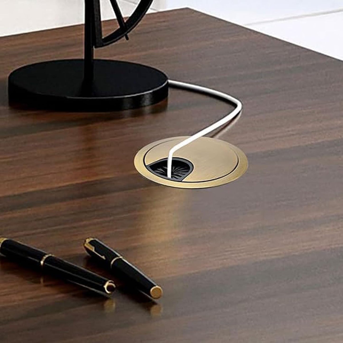 TuTuYa 2PCS Desk Grommet, Bronze Desk Grommet 3-1/6inch(80mm) Desk Cable Grommet Desk Cable Hole Covers, Ideal Solution for Office and Home Table Cable (Bronze,3-1/6inch)