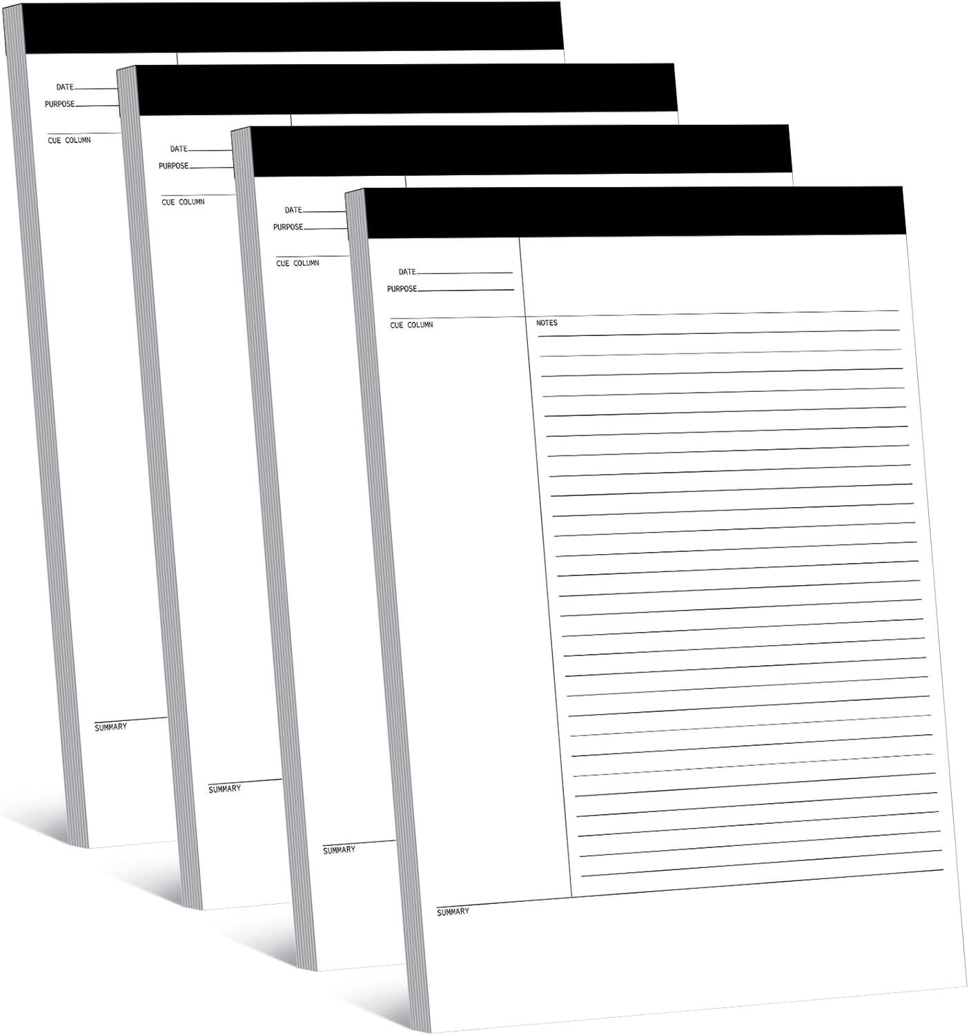 Outus 4 Pack Legal Pads 8.5" x 11.75" 50 Sheets/writing Notepad, White Note Pads Legal Ruled Writing Notepad for Home Teacher Student College Ruled Office Business