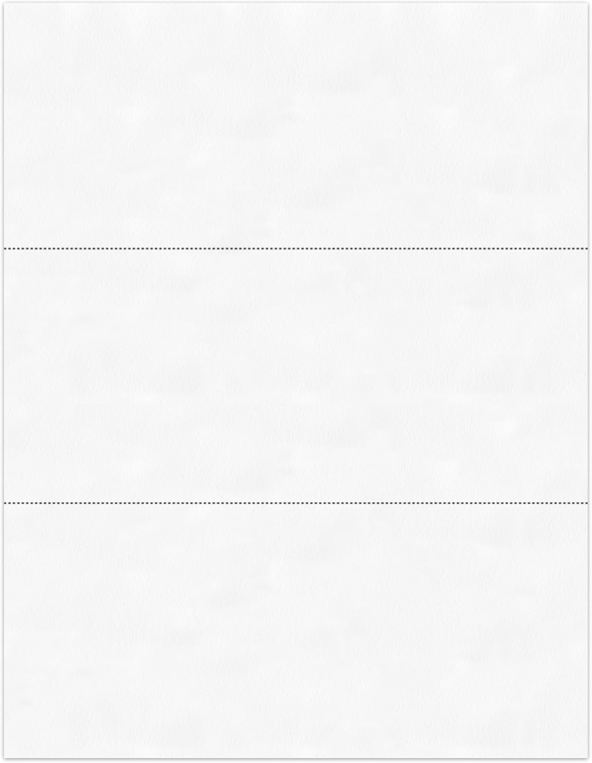 PrintWorks Professional 3 Part Perforated Paper 8.5” x 11” - Perfect For W-2, 1099, & Statement Use - Made in the USA - 500 Sheets - 24 lb - Printer Compatible - White (04122)