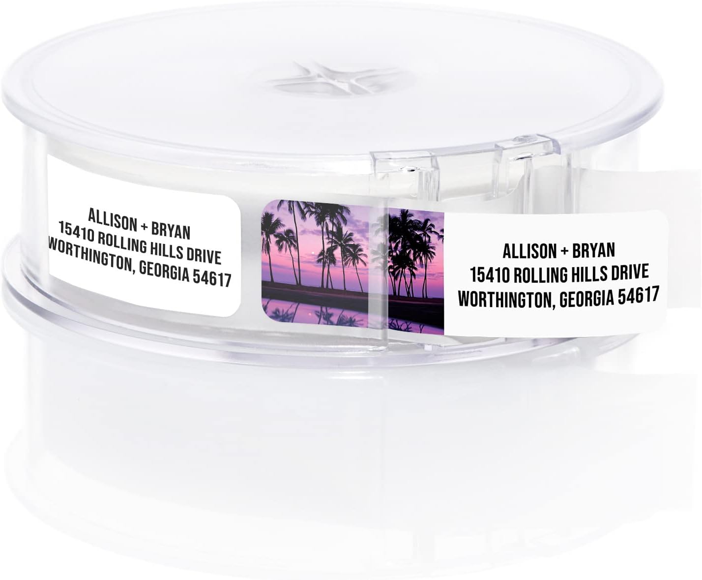 Scenic Landscape Rolled Address Labels / 250 Personalized Return Address Labels/Designer Address Stickers in Elegant Plastic Dispenser