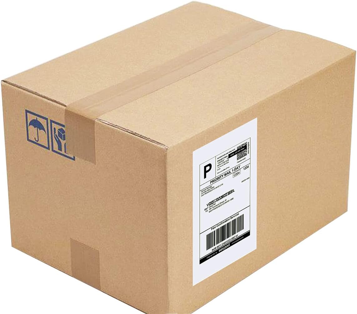 Round Corner Half Sheet Shipping Labels for Laser and Inkjet Printers,8.5" x 5.5" Address Labels Self Adhesive Mailing Labels(150 Sheets, 300 Labels)